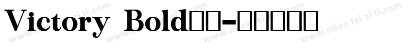 Victory Bold字体字体转换